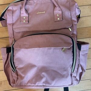 Lavender Women's Backpack with Gold Accents